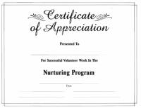 Certificates for Volunteer's - pkg/20 (CERV)